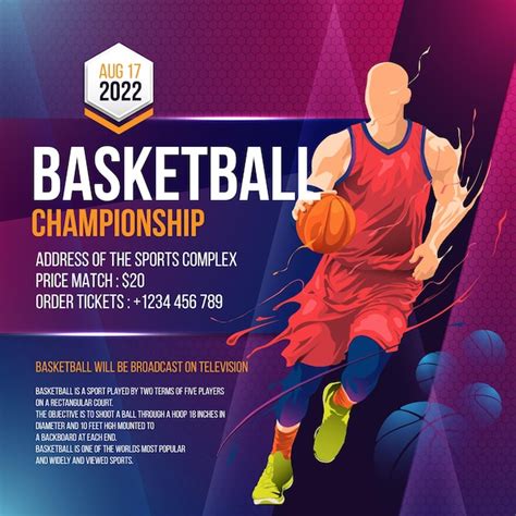 Premium Vector Basketball Tournament Flyer Design Template