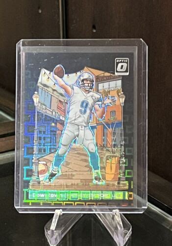 2023 Donruss Optic Matthew Stafford 8 Downtown Black Pandora Prizm 25