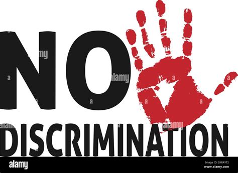 No Discrimination Conceptual Vector Illustration Social Problems Of