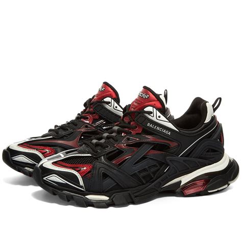 Balenciaga Track 2 Sneaker Black Burgundy And Grey End