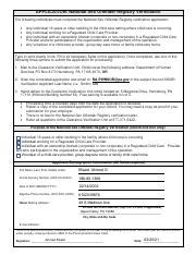 Nsor Pdf Application National Sex Offender Registry Verification The