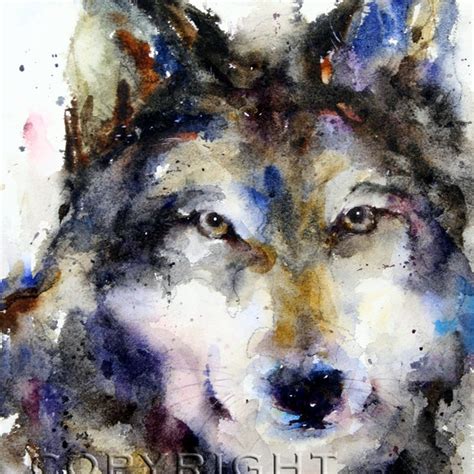 Wolf Watercolor Etsy