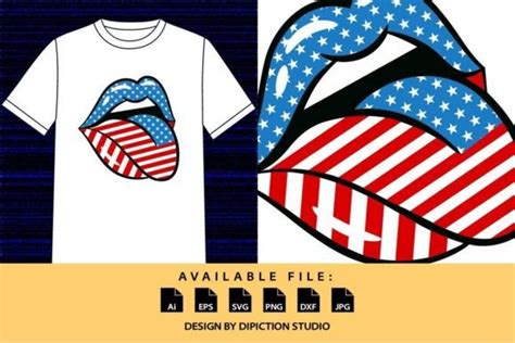 American Flag Tongue Patriotic Shirt Svg Graphic By Abdullah Al Mamun