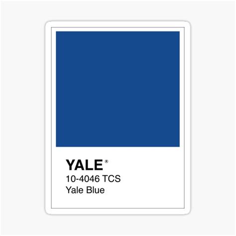 "Yale Pantone " Sticker for Sale by saritash | Redbubble