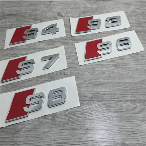 Chrome Sline S Line Design S3 S4 S5 S6 S7 SQ3 SQ5 Emblem Logo Badge