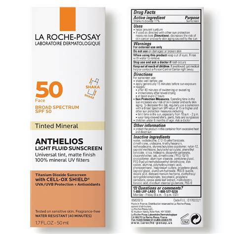 La Roche Posay Anthelios Tinted Sunscreen Spf 50 Mineral Face