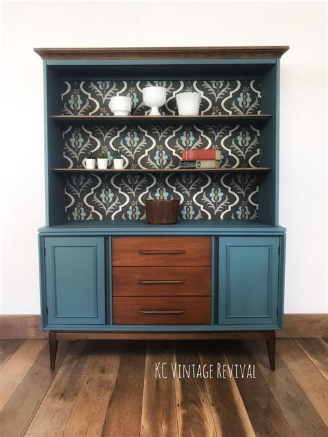 Painted Mid Century Modern China Cabinet Redo Furniture Furniture