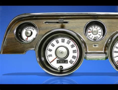 1967 1968 Ford Mustang METRIC KPH KMH Dash Instrument Cluster White