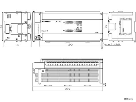 FX3U 64MR ES ダウンロード 外形図CAD MELSEC F シーケンサ MELSEC 仕様から探す三菱電機 FA