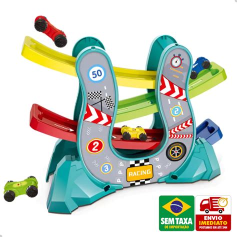 Pista Brinquedo - Pista De Carrinhos Brinquedo Infantil Ramp Racer Plastico MD7299 ...