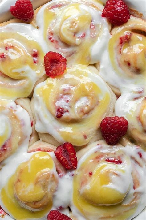 Lemon Raspberry Rolls Recipe Lemon Raspberry Cinnamon Rolls