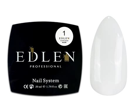 Камуфлююча база Cover base Nude Edlen ml new Молочно білий щільний PandaNailsShop