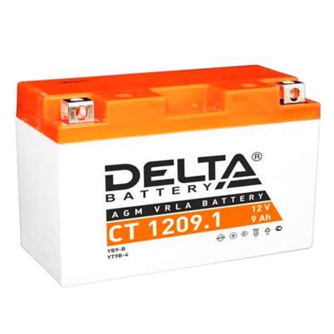 Мото аккумулятор Delta CT 1209.1 (12V / 9Ah) [YT9B-BS] со склада в ...