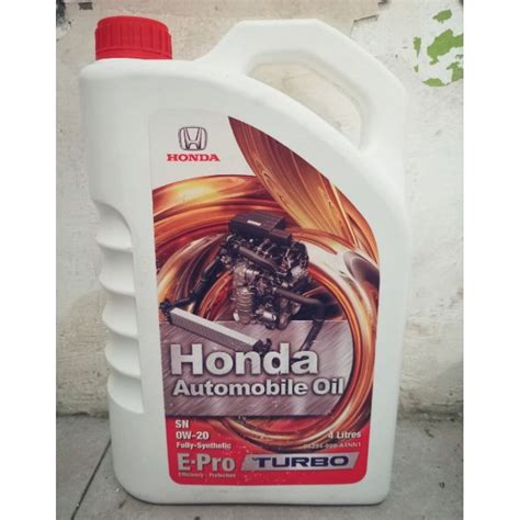 Jual Honda E Pro Turbo W Fully Synthetic Oil Galon Liter Shopee