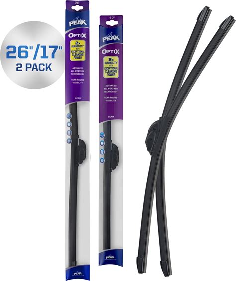 Amazon PEAK Optix Beam Wiper Blades All Weather Windshield Wiper