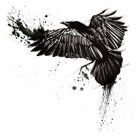 Raven Drawing Raven Tattoo Tattoo Themes Writing Tattoos