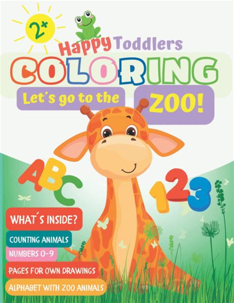 Happy Toddlers Coloring Book Let´s Go To The Zoo By Anette Andersson