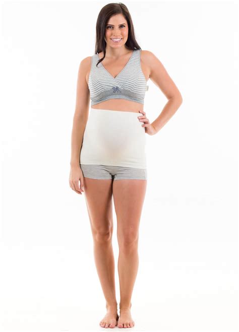 Cotton Silk Maternity Belly Warmer Band In Nude By Queen Bee