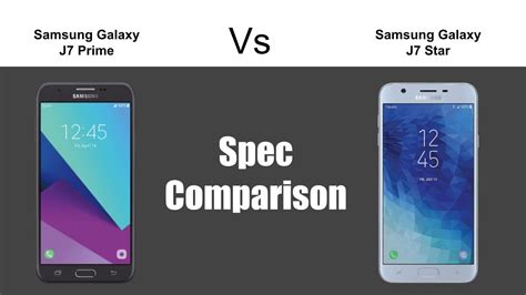 Samsung Galaxy J7 Prime Vs Galaxy J7 Star Spec Comparison Youtube