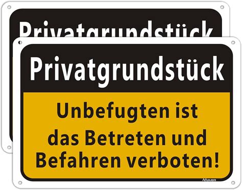 Privatgrundstück Schild Unbefugten ist das betreten und befahren