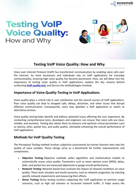 PPT Testing VoIP Voice Quality How And Why PowerPoint Presentation