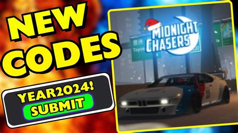 CODES Midnight Chasers Highway Racing CODES 2024 Roblox Codes For