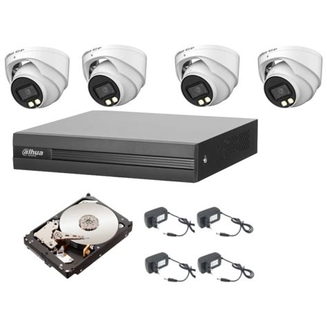 Kit Videosorveglianza Dahua Canali Telecamere Dome Audio Fullcolor