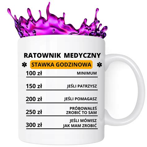 KUBEK DLA RATOWNIKA NA PREZENT STAWKA GODZINOWA KUBEK DLA RATOWNIKA