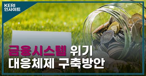 금융시스템 위기 대응체제 구축방안 Keri Insights 한국경제연구원 Keri