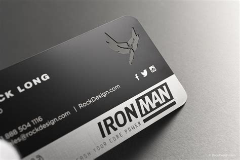 Black Metal Business Cards