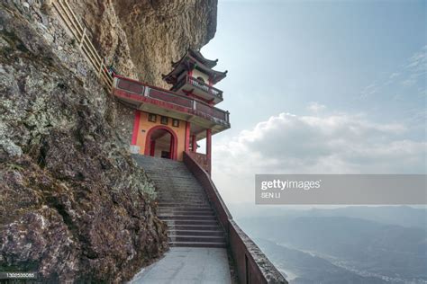 Ancient Chinese Temple On The Mountain High Res Stock Photo Getty Images