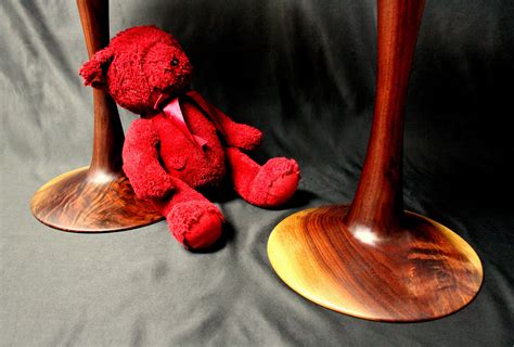 Pair Hand Sculpted Walnut End Tables Etsy