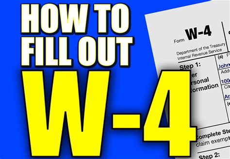 How to Fill Out an IRS W-4 Form – Money Instructor