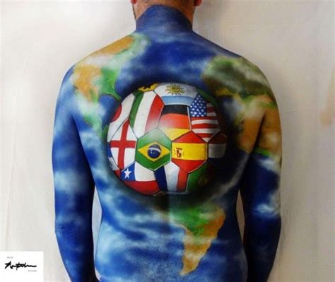 2014 Football World Cup In Bodypaint Body Art Painting Body