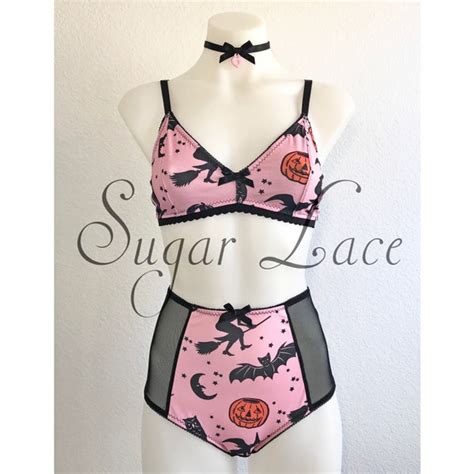 Halloween Lingerie Set Etsy