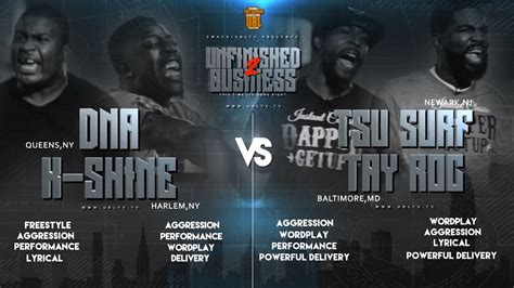 TSU SURF TAY ROC VS K SHINE DNA SMACK PT 2 REMATCH RAP BATTLE