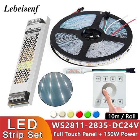 10 m/rolka DC 24V WS2811 taśma LED do wyścigów konnych 120 leds/m ...