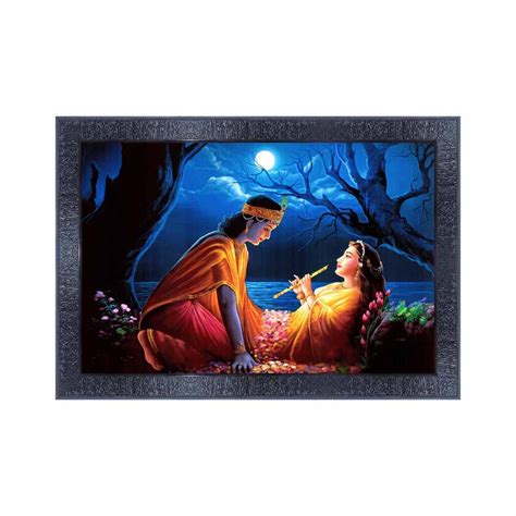 Pnf Poster And Frames Radha Krishna Wooden Photo Frame With Acrylic