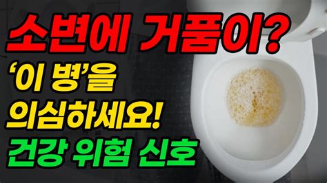 거품뇨 당뇨 단백뇨 소변 거품 생기면 이 병을 의심하세요 거품뇨의 원인 건강 위험 신호와 대처법 Youtube