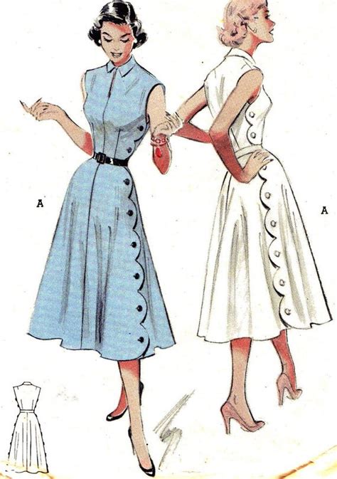 Vintage Sewing Pattern S Butterick Sleeveless Dress