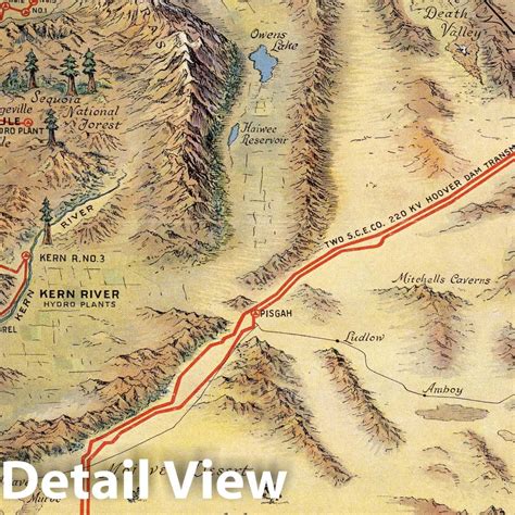 Historic Map - Southern California Edison Company. Electric Generating ...