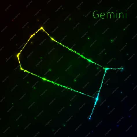 Premium Vector | Gemini silhouette of lights