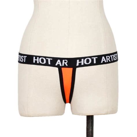 Femmes Lingerie G String Lettre Slip Sous V Tements Culottes T String Strings Knick Orange