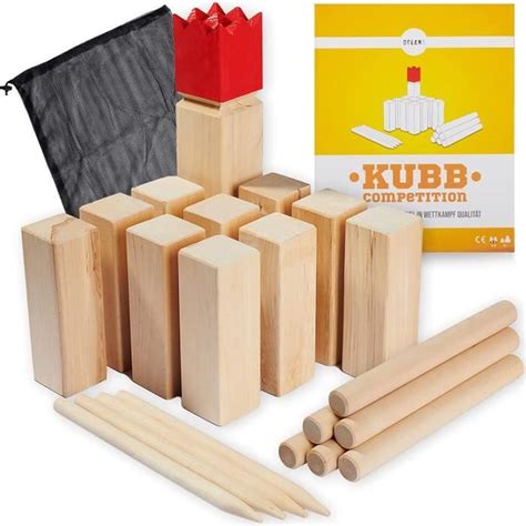 Original Jeu De Soci T Jeu Kubb Jeu De Vikings En Bois Massif Haut