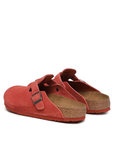 Birkenstock Klapki Boston Czerwony Modivo Pl