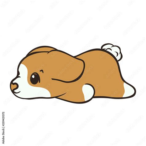 Cartoon Dog Lying Down