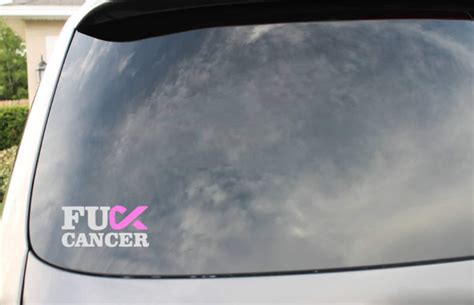 Fuck Cancer Vinyl Decal Etsy