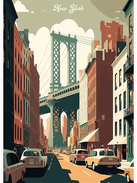 New York Cartoon Poster For Sale By Boukderoeck Redbubble