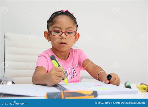 Year Old Brunette Latina Girl With Autism Spectrum Disorder Asd Like