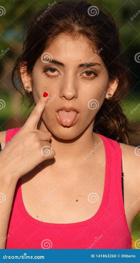 Youthful Latina Woman And Illness Stock Photo Image Of Latin Spanish